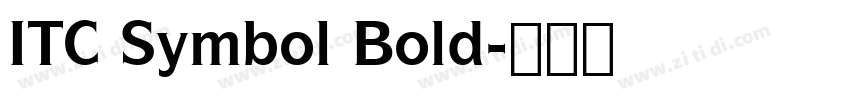 ITC Symbol Bold字体转换